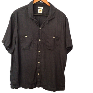 C&C California Linen Blue Button-Down Shirt Men’s XL